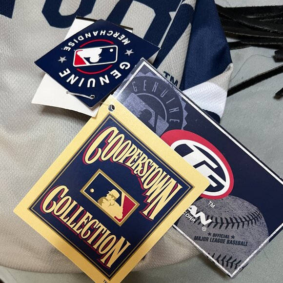 Cooperstown Collection Jersey Shirt N.Y. Baseball Men's Size 2XL Gray/Blue - Picture 5 of 5